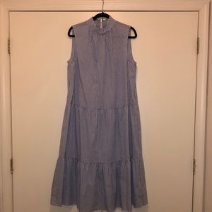 Who What Wear High Neck Striped Dress